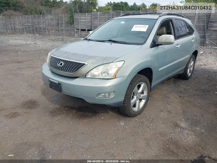 2004 LEXUS RX VIN 2T2HA31U84C010432 — фото 2