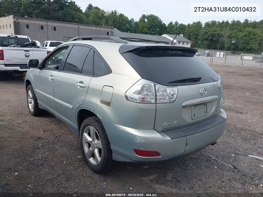 2004 LEXUS RX VIN 2T2HA31U84C010432 — фото 3