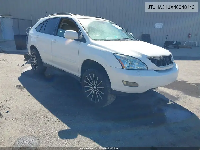 LEXUS RX 2004, VIN JTJHA31UX40048143