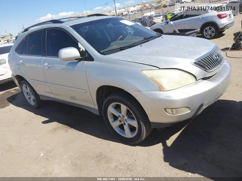 LEXUS RX 2004, VIN JTJHA31U740031574