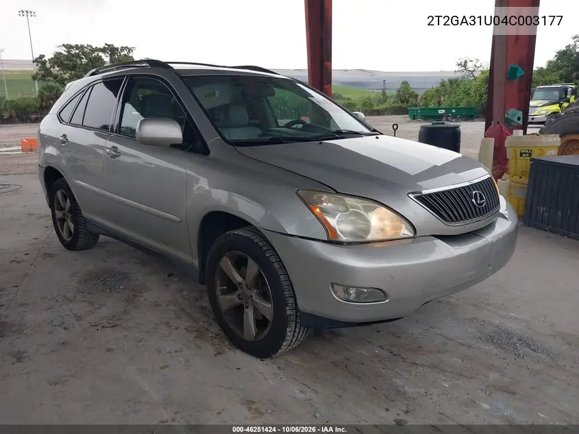 LEXUS RX 2004, VIN 2T2GA31U04C003177