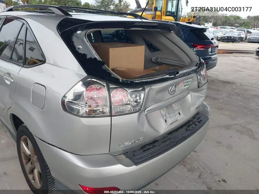 2004 LEXUS RX VIN 2T2GA31U04C003177 — фото 12