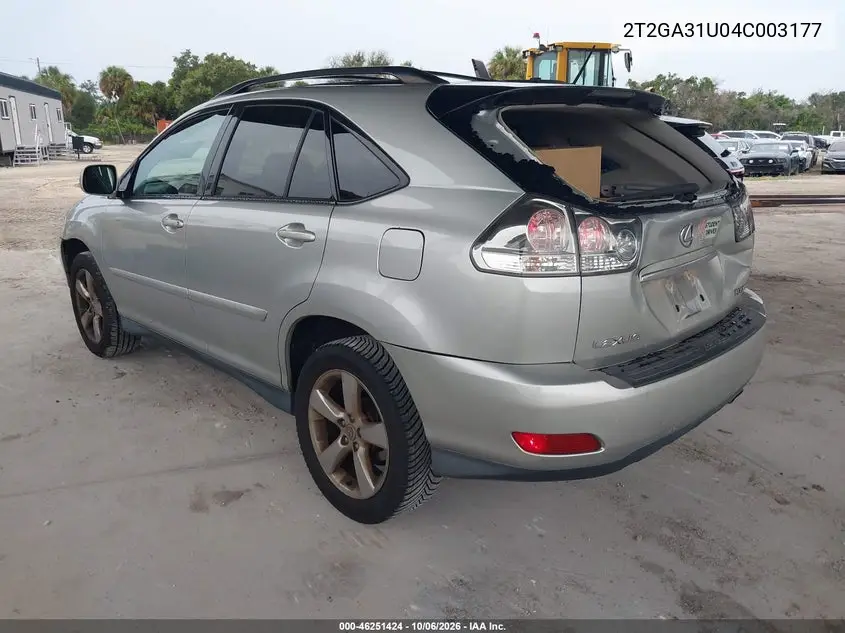 2004 LEXUS RX VIN 2T2GA31U04C003177 — фото 3