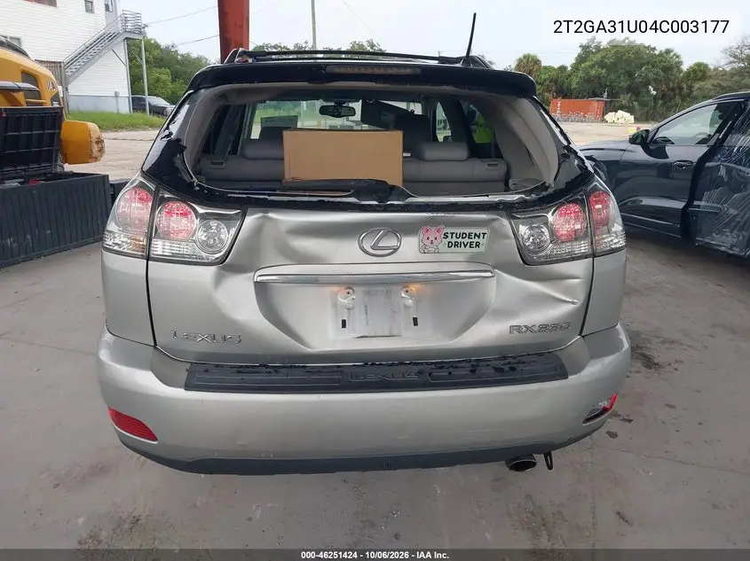 2004 LEXUS RX VIN 2T2GA31U04C003177 — фото 6