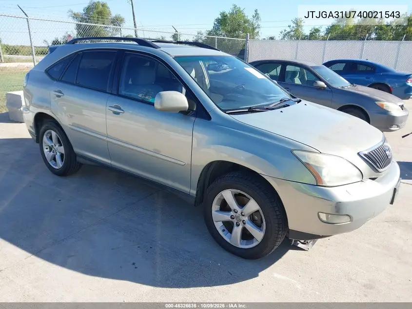 LEXUS RX 2004, VIN JTJGA31U740021543
