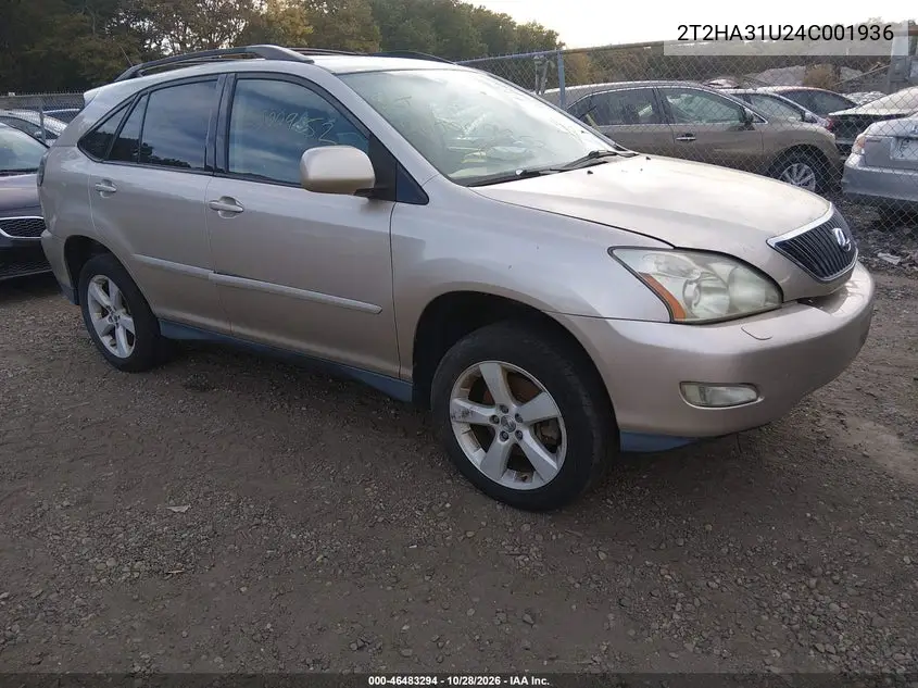 LEXUS RX 2004, VIN 2T2HA31U24C001936