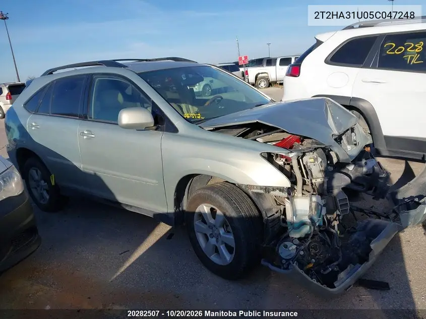 LEXUS RX 2005, VIN 2T2HA31U05C047248