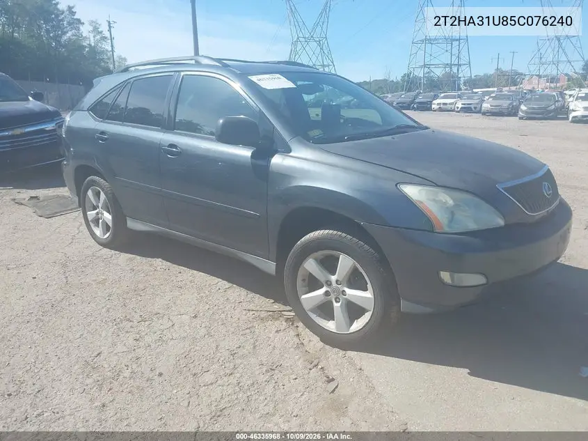 LEXUS RX 2005, VIN 2T2HA31U85C076240