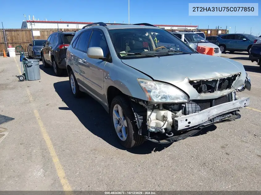 LEXUS RX 2005, VIN 2T2HA31U75C077850