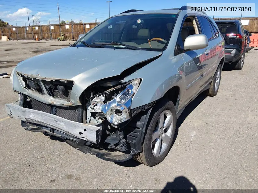 2005 LEXUS RX VIN 2T2HA31U75C077850 — фото 2