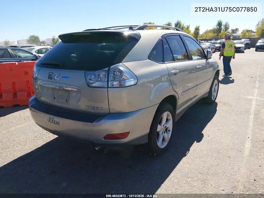 2005 LEXUS RX VIN 2T2HA31U75C077850 — фото 4