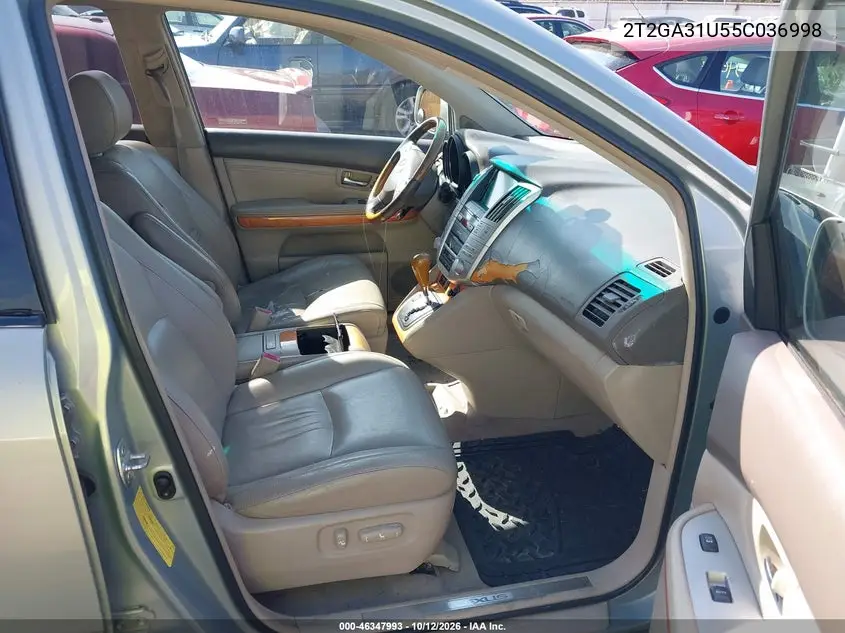 2005 LEXUS RX VIN 2T2GA31U55C036998 — фото 5