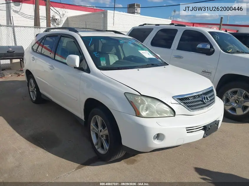 LEXUS RX 2006, VIN JTJGW31U262000446