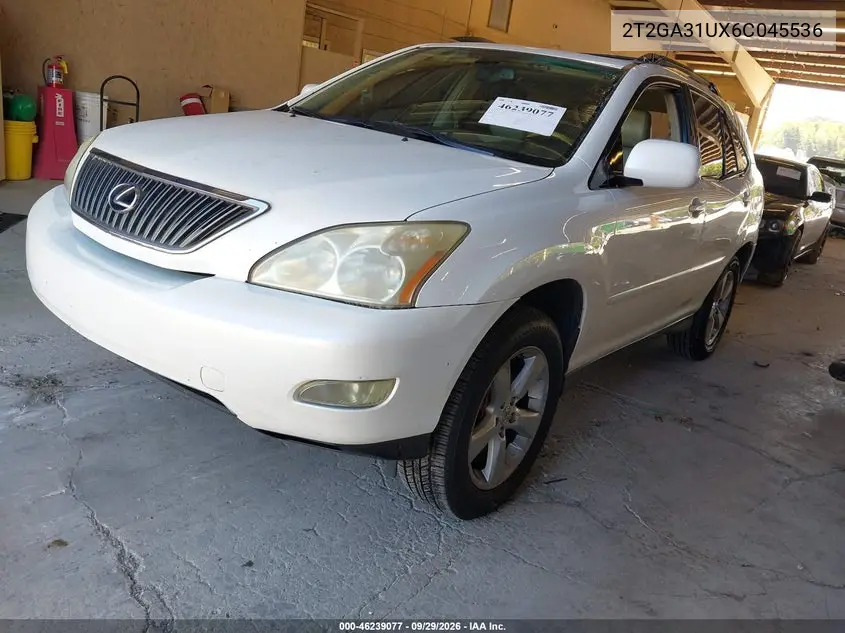 2006 LEXUS RX VIN 2T2GA31UX6C045536 — фото 2