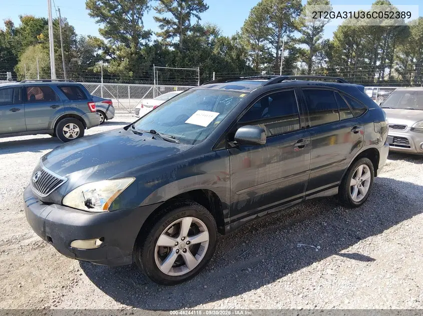 2006 LEXUS RX VIN 2T2GA31U36C052389 — фото 2
