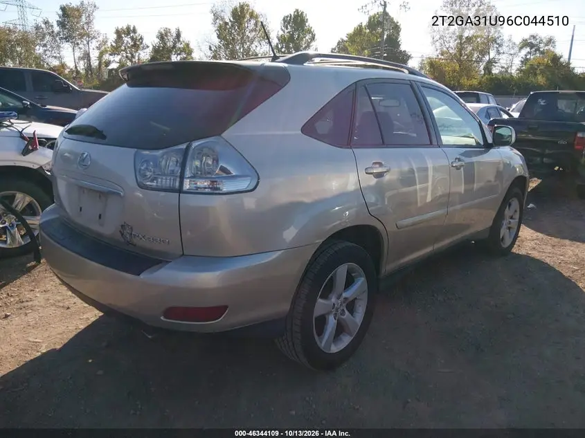 2006 LEXUS RX VIN 2T2GA31U96C044510 — фото 4