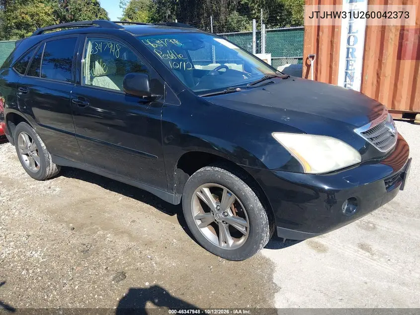 LEXUS RX 2006, VIN JTJHW31U260042373