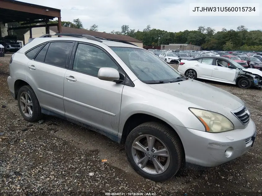 LEXUS RX 2006, VIN JTJHW31U560015734