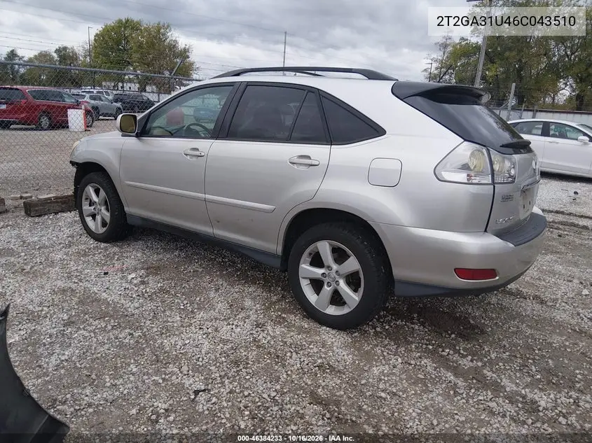 2006 LEXUS RX VIN 2T2GA31U46C043510 — фото 3