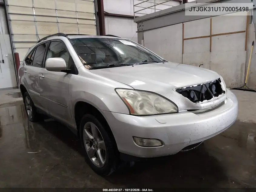 LEXUS RX 2007, VIN JTJGK31U170005498