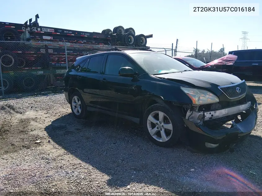 LEXUS RX 2007, VIN 2T2GK31U57C016184