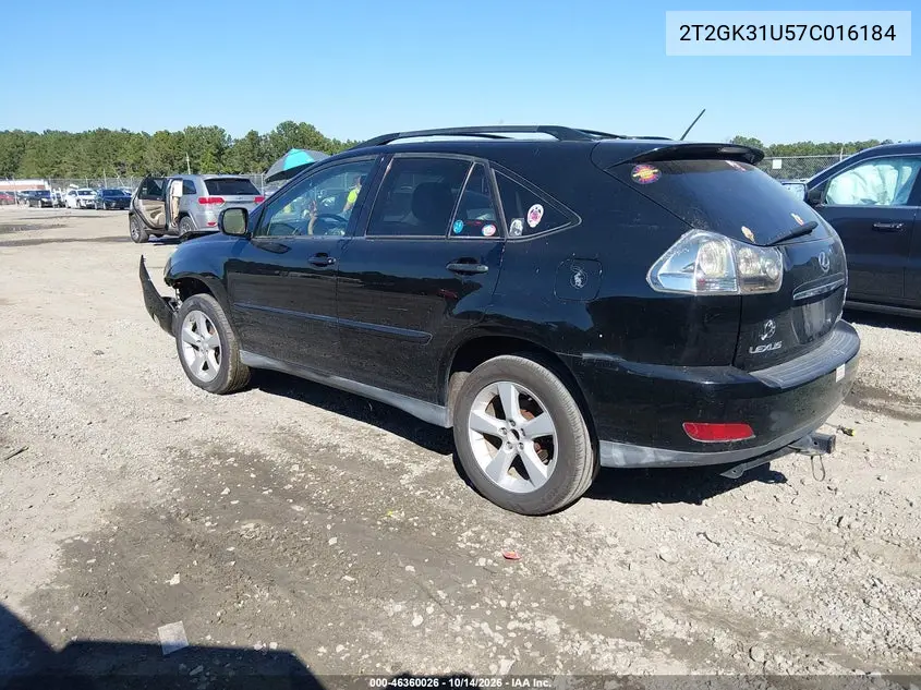 2007 LEXUS RX VIN 2T2GK31U57C016184 — фото 3