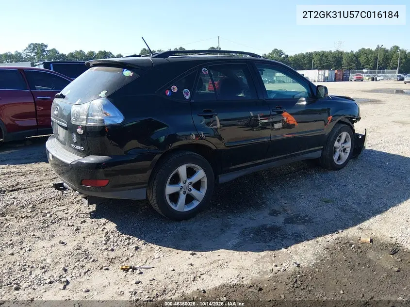 2007 LEXUS RX VIN 2T2GK31U57C016184 — фото 4