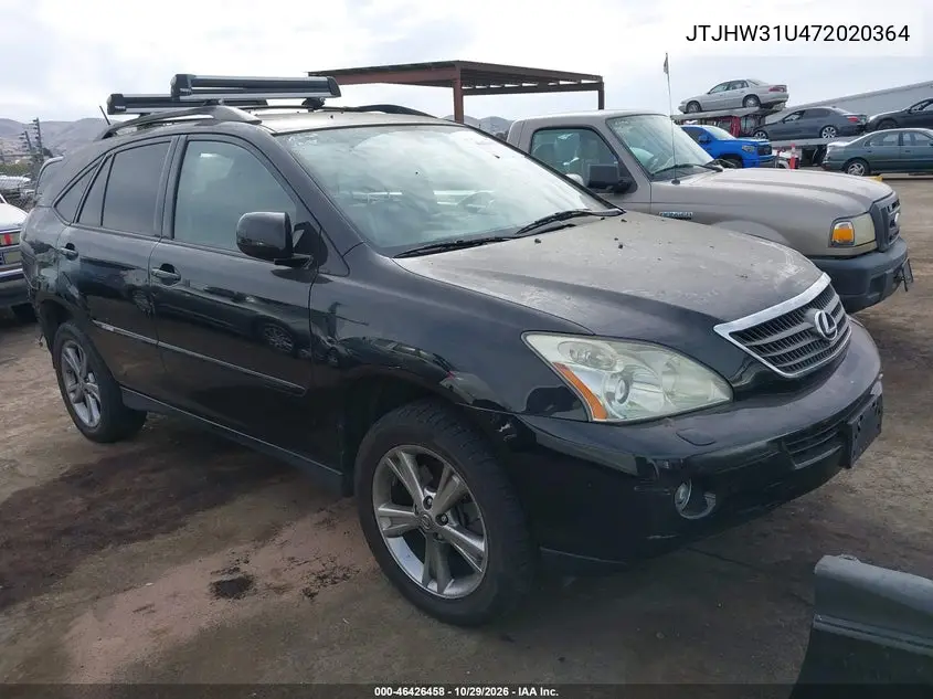 LEXUS RX 2007, VIN JTJHW31U472020364