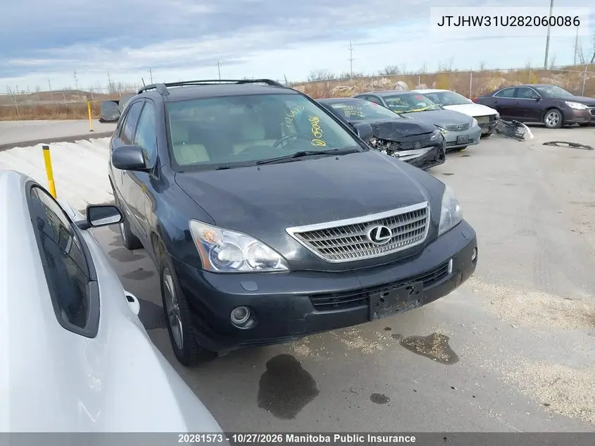 LEXUS RX 2008, VIN JTJHW31U282060086