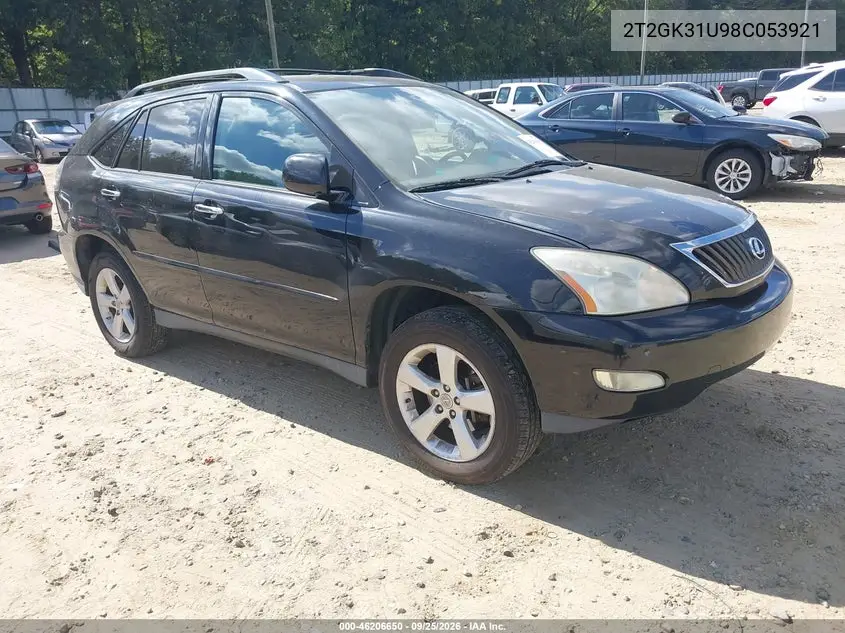 LEXUS RX 2008, VIN 2T2GK31U98C053921
