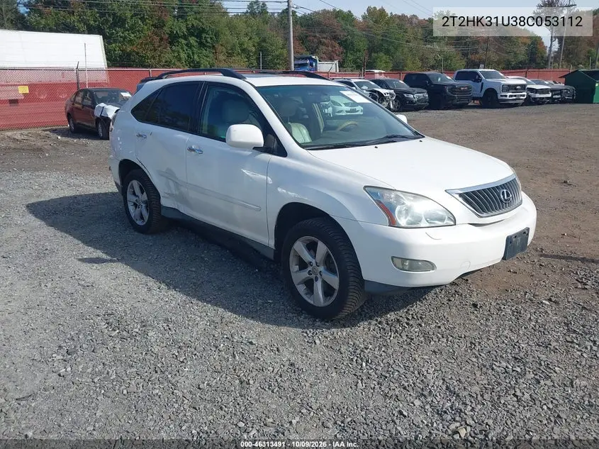 LEXUS RX 2008, VIN 2T2HK31U38C053112