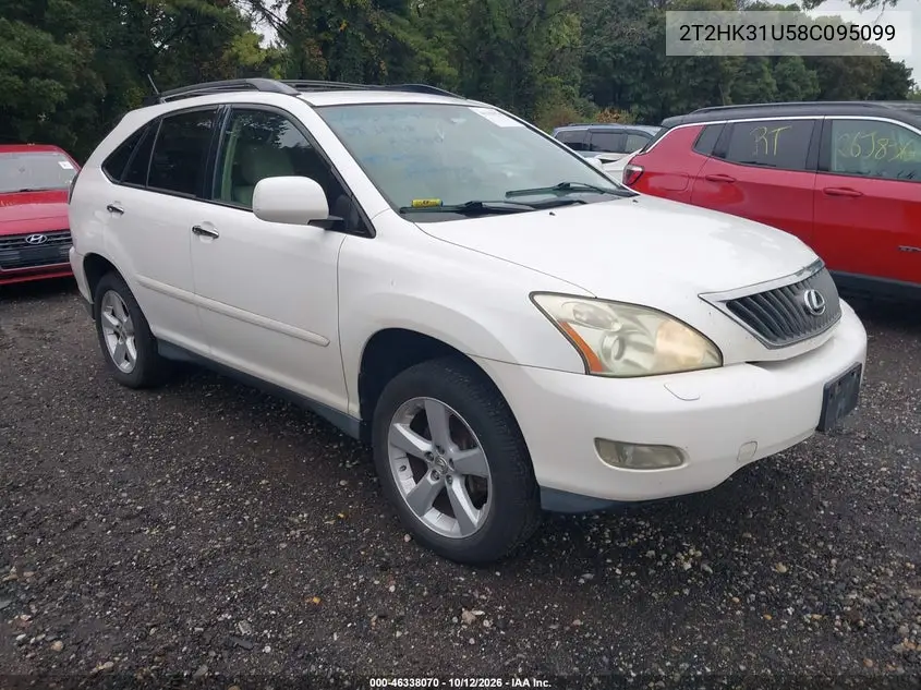 LEXUS RX 2008, VIN 2T2HK31U58C095099