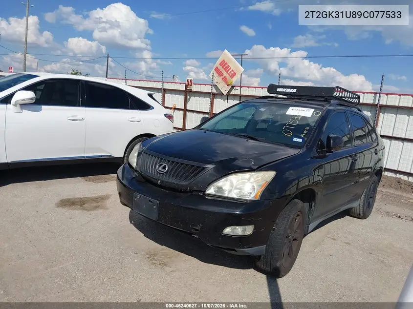 2009 LEXUS RX VIN 2T2GK31U89C077533 — фото 2