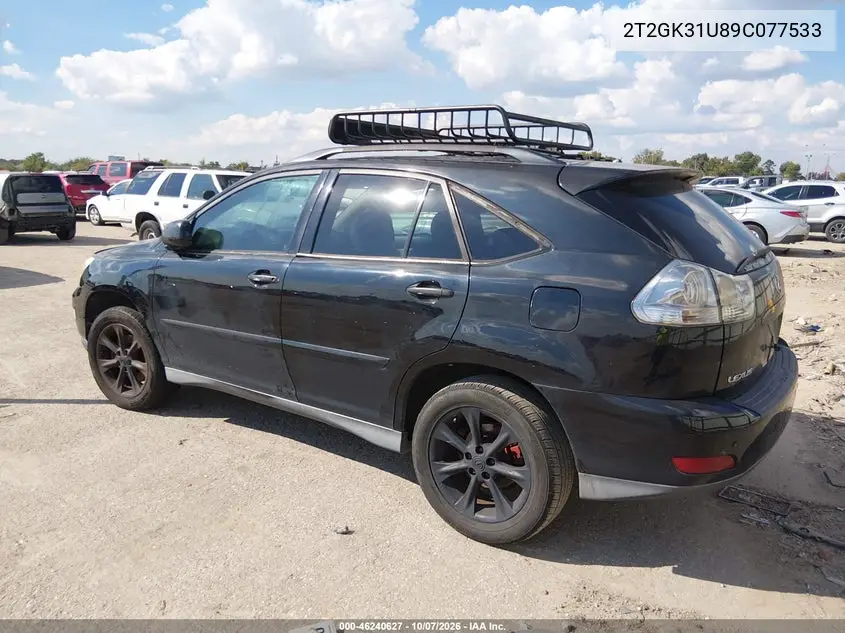 2009 LEXUS RX VIN 2T2GK31U89C077533 — фото 3