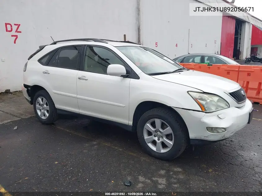 LEXUS RX 2009, VIN JTJHK31U892056671