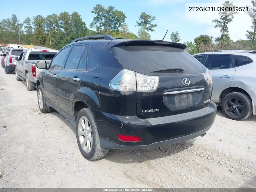 2009 LEXUS RX VIN 2T2GK31U39C059571 — фото 3