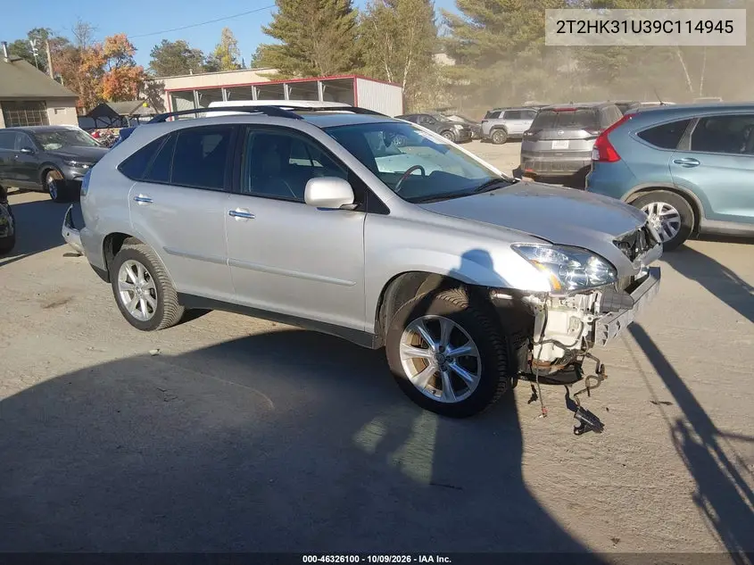 LEXUS RX 2009, VIN 2T2HK31U39C114945