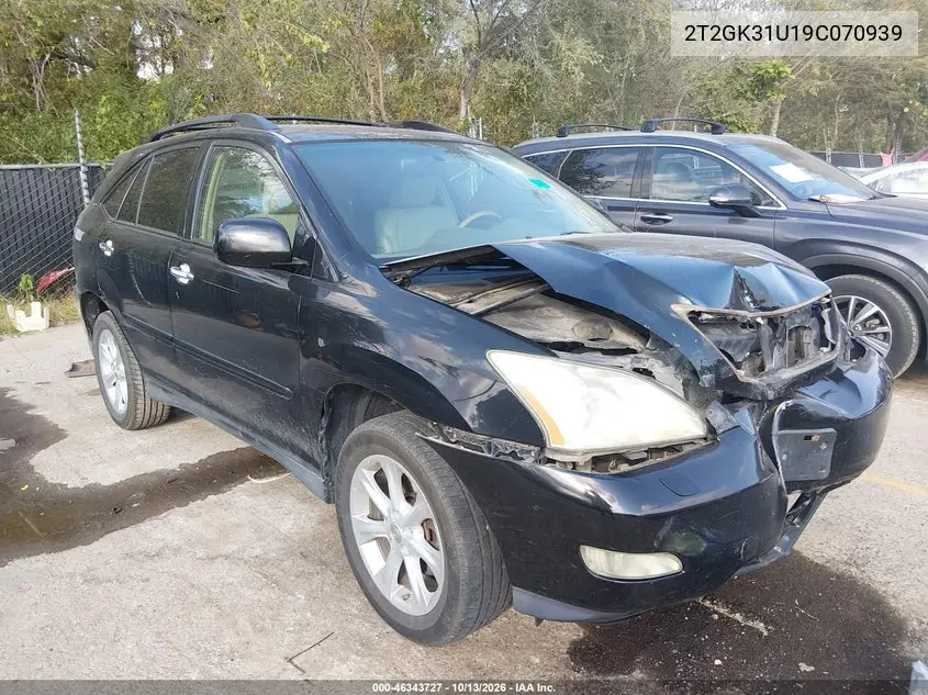 LEXUS RX 2009, VIN 2T2GK31U19C070939