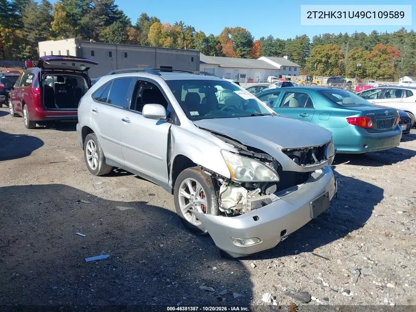 LEXUS RX 2009, VIN 2T2HK31U49C109589
