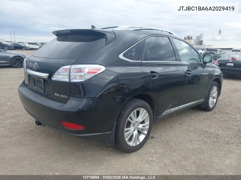 2010 LEXUS RX VIN JTJBC1BA6A2029419 — фото 4