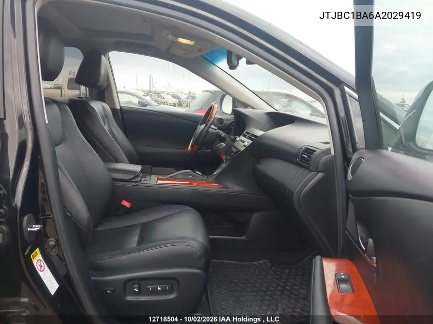 2010 LEXUS RX VIN JTJBC1BA6A2029419 — фото 5