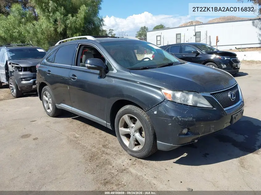 LEXUS RX 2010, VIN 2T2ZK1BA2AC016832
