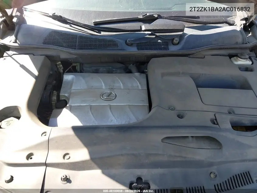 2010 LEXUS RX VIN 2T2ZK1BA2AC016832 — фото 10