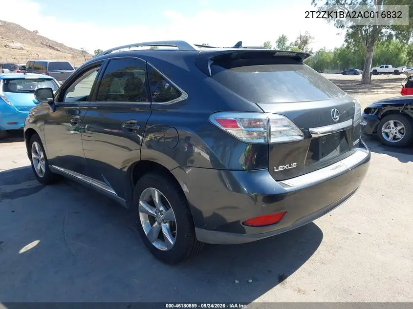 2010 LEXUS RX VIN 2T2ZK1BA2AC016832 — фото 3