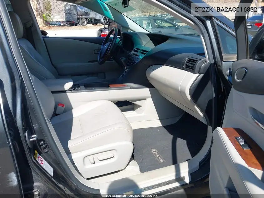 2010 LEXUS RX VIN 2T2ZK1BA2AC016832 — фото 5