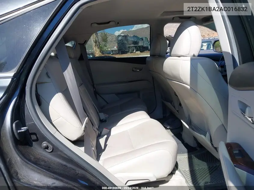 2010 LEXUS RX VIN 2T2ZK1BA2AC016832 — фото 8