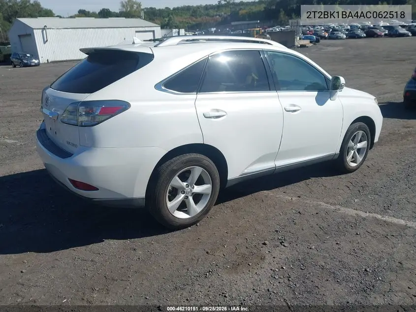 2010 LEXUS RX VIN 2T2BK1BA4AC062518 — фото 4
