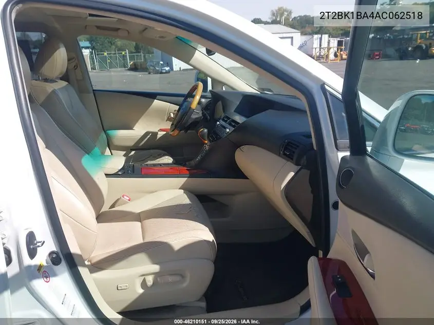 2010 LEXUS RX VIN 2T2BK1BA4AC062518 — фото 5