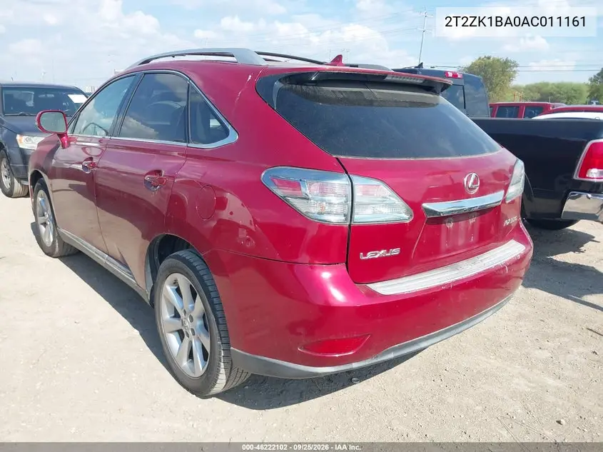 2010 LEXUS RX VIN 2T2ZK1BA0AC011161 — фото 3