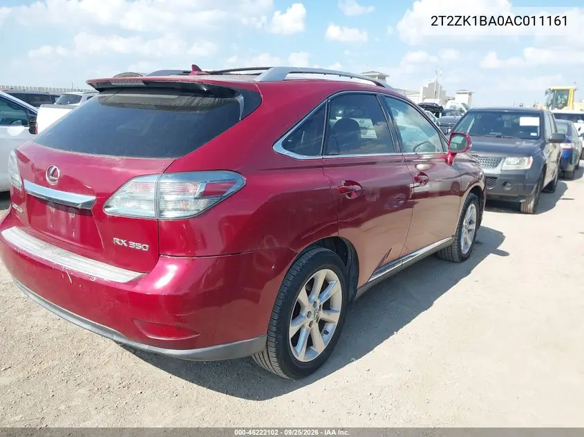 2010 LEXUS RX VIN 2T2ZK1BA0AC011161 — фото 4